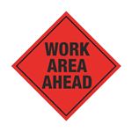 Work Area Ahead Roll-Up Sign